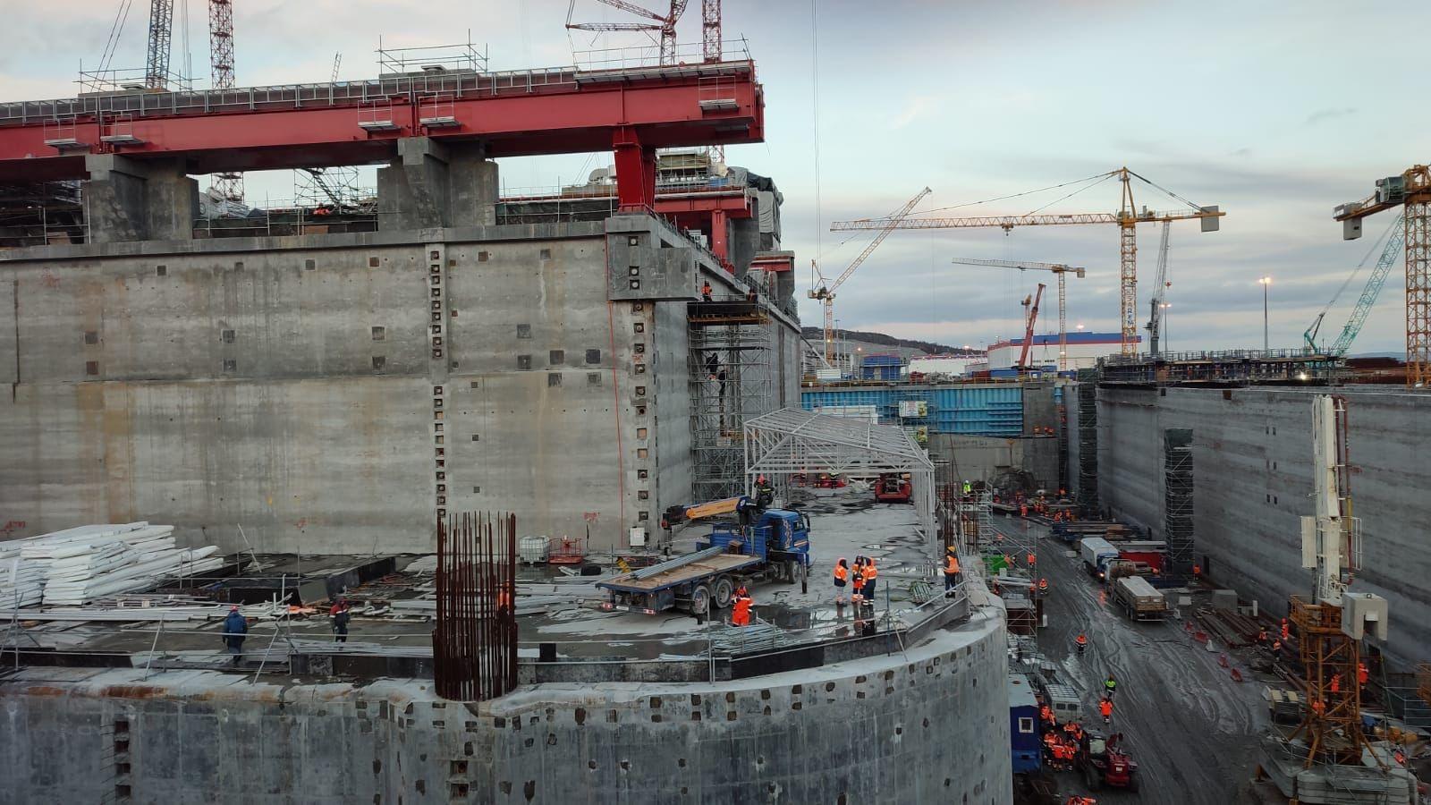 ГК «Эвриал» продолжает строительство сооружений для мега-проекта «Арктик СПГ2»